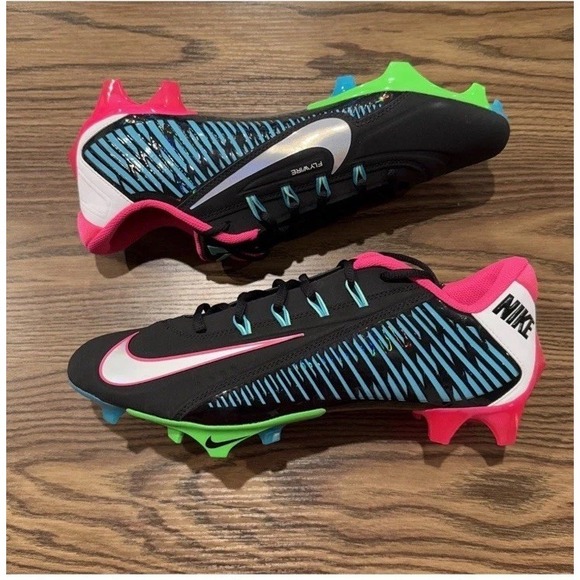 Size 11.5Nike Vapor Edge 360 VC 'Black Teal Pink' Football Cleats FN7856-001